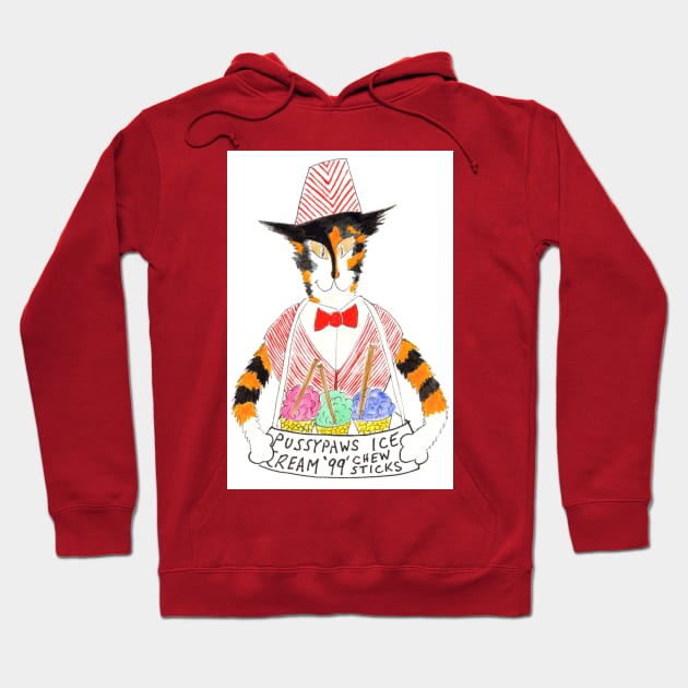 Calico Cat Ice Cream Seller Hoodie by MrTiggersShop